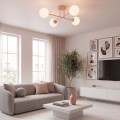 Lampa sufitowa ROMA 4 CORAL OPAL – koralowa, 4 × E14