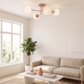 Lampa sufitowa ROMA 4 CORAL OPAL – koralowa, 4 × E14