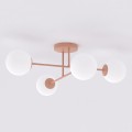 Lampa sufitowa ROMA 4 CORAL OPAL – koralowa, 4 × E14