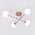 Lampa sufitowa ROMA 4 CORAL OPAL – koralowa, 4 × E14