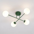 Lampa sufitowa ROMA 4 OLIVE GREEN OPAL – oliwkowa, 4 × E14