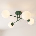 Lampa sufitowa ROMA 4 OLIVE GREEN OPAL – oliwkowa, 4 × E14