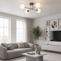 Lampa sufitowa ROMA 4 OLIVE GREEN OPAL – oliwkowa, 4 × E14