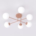 Lampa sufitowa ROMA 6 CORAL OPAL – koralowa, 6 × E14