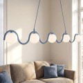 Lampa wisząca SINUS 5 DUSTY BLUE – przygaszony błękit, 5 × G9