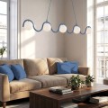 Lampa wisząca SINUS 5 DUSTY BLUE – przygaszony błękit, 5 × G9