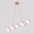 Lampa wisząca SINUS 5 CORAL – koralowa, 5 × G9