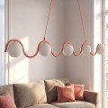 Lampa wisząca SINUS 5 CORAL – koralowa, 5 × G9