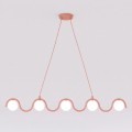 Lampa wisząca SINUS 5 CORAL – koralowa, 5 × G9