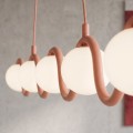 Lampa wisząca SINUS 5 CORAL – koralowa, 5 × G9