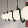 Lampa wisząca SINUS 5 OLIVE GREEN – oliwkowa, 5 × G9