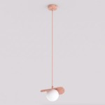 Lampa wisząca FLORA 1 CORAL – koralowa, 1 × G9
