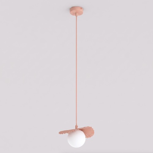 Lampa wisząca FLORA 1 CORAL – koralowa, 1 × G9