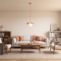 Lampa wisząca FLORA 1 CORAL – koralowa, 1 × G9