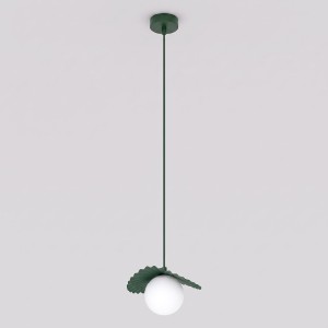 Lampa wisząca FLORA 1 OLIVE GREEN – oliwkowa, 1 × G9