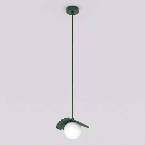 Lampa wisząca FLORA 1 OLIVE GREEN – oliwkowa, 1 × G9