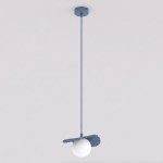 Lampa wisząca FLORA 1 DUSTY BLUE – przygaszony błękit, 1 × G9