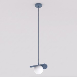 Lampa wisząca FLORA 1 DUSTY BLUE – przygaszony błękit, 1 × G9