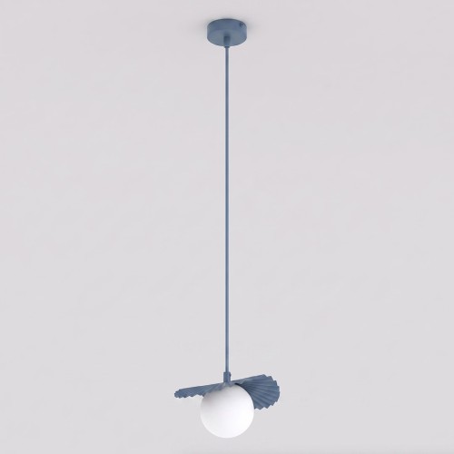 Lampa wisząca FLORA 1 DUSTY BLUE – przygaszony błękit, 1 × G9