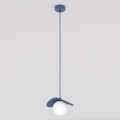 Lampa wisząca FLORA 1 DUSTY BLUE – przygaszony błękit, 1 × G9