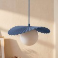 Lampa wisząca FLORA 1 DUSTY BLUE – przygaszony błękit, 1 × G9