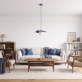 Lampa wisząca FLORA 1 DUSTY BLUE – przygaszony błękit, 1 × G9