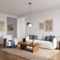 Lampa wisząca FLORA 1 DUSTY BLUE – przygaszony błękit, 1 × G9