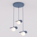 Lampa wisząca FLORA 3 DUSTY BLUE – przygaszony błękit, 3 × G9