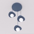 Lampa wisząca FLORA 3 DUSTY BLUE – przygaszony błękit, 3 × G9