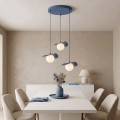 Lampa wisząca FLORA 3 DUSTY BLUE – przygaszony błękit, 3 × G9