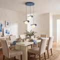 Lampa wisząca FLORA 3 DUSTY BLUE – przygaszony błękit, 3 × G9