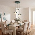 Lampa wisząca FLORA 3 OLIVE GREEN – oliwkowa, 3 × G9