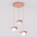 Lampa wisząca FLORA 3 CORAL – koralowa, 3 × G9