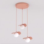 Lampa wisząca FLORA 3 CORAL – koralowa, 3 × G9