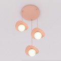 Lampa wisząca FLORA 3 CORAL – koralowa, 3 × G9
