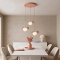 Lampa wisząca FLORA 3 CORAL – koralowa, 3 × G9
