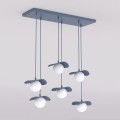 Lampa wisząca FLORA 6 DUSTY BLUE – przygaszony błękit, 6 × G9