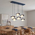 Lampa wisząca FLORA 6 DUSTY BLUE – przygaszony błękit, 6 × G9