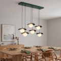 Lampa wisząca FLORA 6 OLIVE GREEN – oliwkowa, 6 × G9