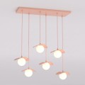 Lampa wisząca FLORA 6 CORAL – koralowa, 6 × G9