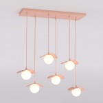 Lampa wisząca FLORA 6 CORAL – koralowa, 6 × G9