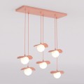 Lampa wisząca FLORA 6 CORAL – koralowa, 6 × G9