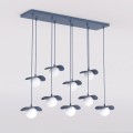 Lampa wisząca FLORA 9 DUSTY BLUE – przygaszony błękit, 9 × G9