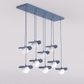 Lampa wisząca FLORA 9 DUSTY BLUE – przygaszony błękit, 9 × G9