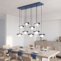 Lampa wisząca FLORA 9 DUSTY BLUE – przygaszony błękit, 9 × G9