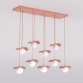 Lampa wisząca FLORA 9 CORAL – koralowa, 9 × G9