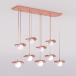 Lampa wisząca FLORA 9 CORAL – koralowa, 9 × G9