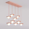 Lampa wisząca FLORA 9 CORAL – koralowa, 9 × G9