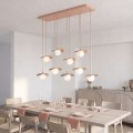 Lampa wisząca FLORA 9 CORAL – koralowa, 9 × G9