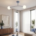 Plafon PREGOS 2 DUSTY BLUE – subtelny błękit i mleczne szkło